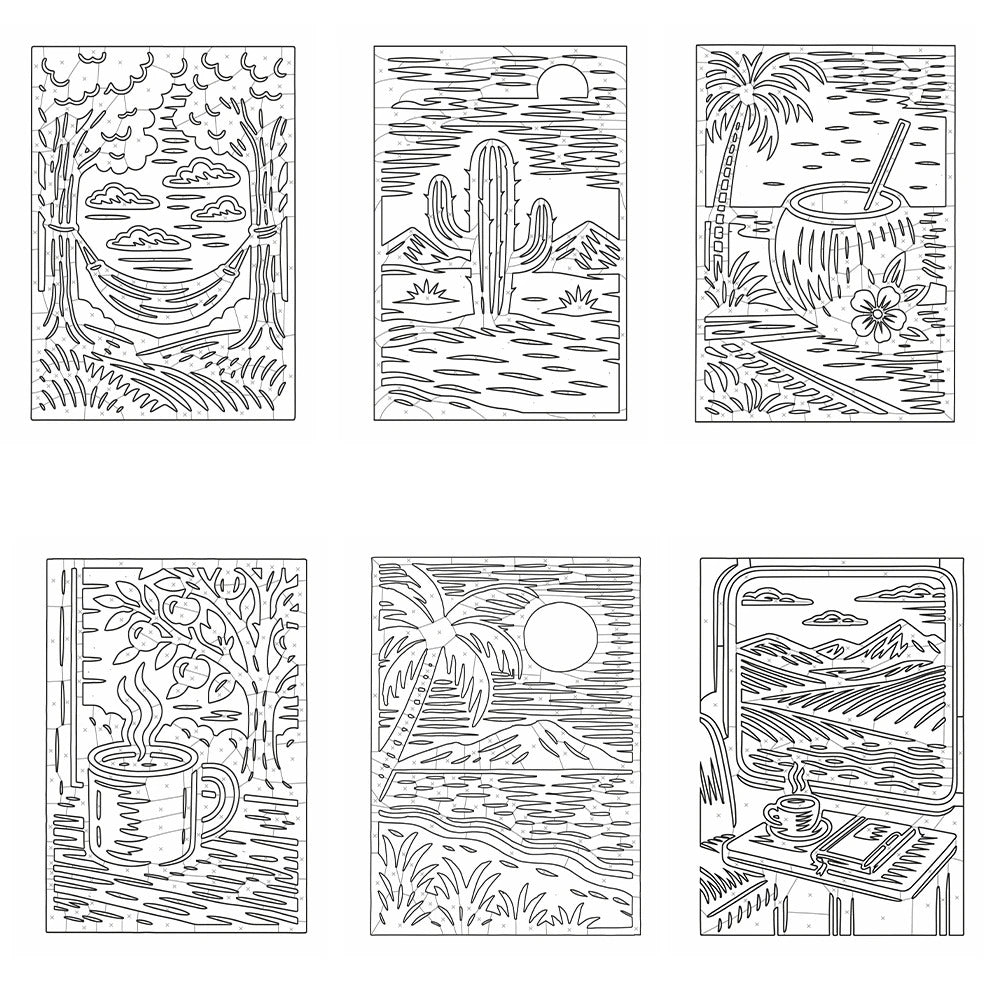 Sketch Snug™ Monochrome Coloring Book